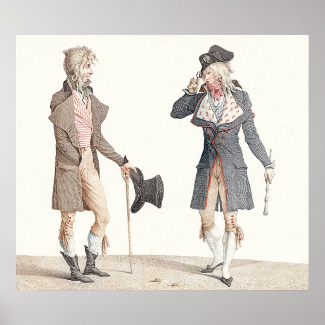 Póster Les Incroyables - Reproducción de grabado de verne (Frente)