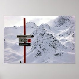 Póster Les Menuires Three Valleys Alpes Franceses Francia