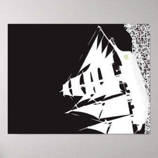 Póster Les Mis Ship Silhouette Poster