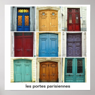 Póster les portes parisiennes - Parisian Doors