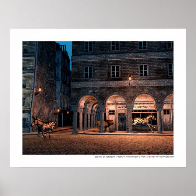 Póster Les rues du Serengeti - Calles del Serengeti (Frente)