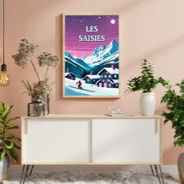Póster Les Saisies : Douceur des Cimes, Pureté Hivernale