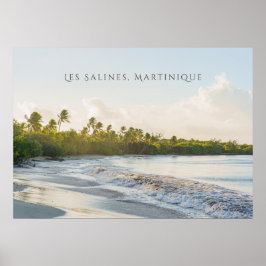 Póster Les Salines beach Martinique Scenic travel 