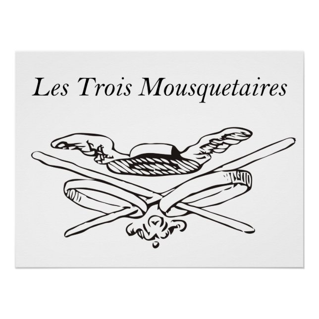 Póster Les Trois Mousquetaires - Los tres mosqueteros (Anverso)