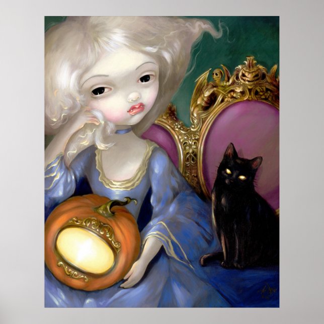 Póster Les Vampires: gato PRINT de Lanterne-Citrouille (Frente)