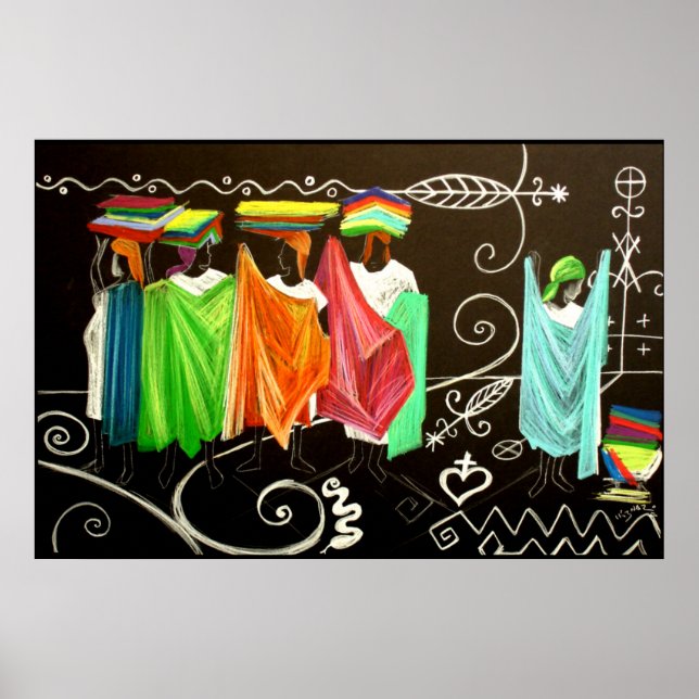 Póster Les Vendeuses de Tissus Haitienne (Frente)
