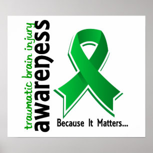 Póster Lesión cerebral traumática TBI de la conciencia 5