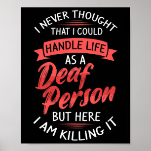 Póster Lesiones auditivas ASL Pérdida Conciencia Sorda e 