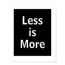 Less is More Tipografía Blanco y Negro
