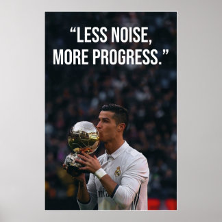 Póster Less Noise More Progress Motivation Poster