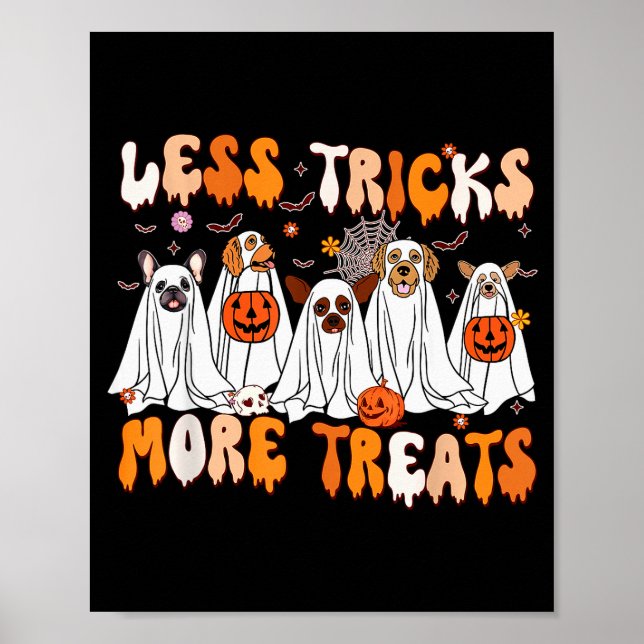 Póster Less Tricks More Treats Soky Ghost Dogs Vet Tech  (Frente)