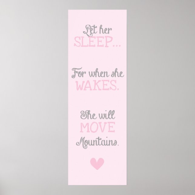 Póster Let her sleep. (Frente)