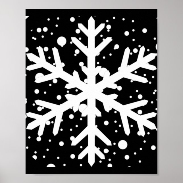 Póster Let It Snow One Big Snowflake T Shirt  (Frente)