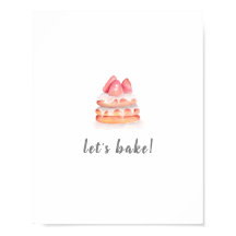 LET S BAKE - poster de fresas