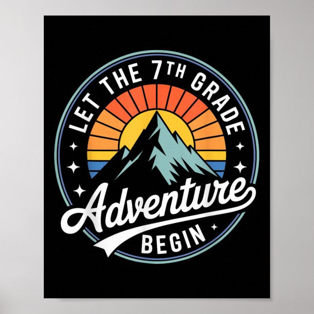Póster Let The 7th Grade Adventure Begin Back To School S (Frente)