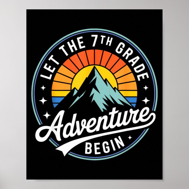 Póster Let The 7th Grade Adventure Begin Back To School S (Frente)