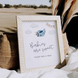 Póster Let The Adventure Begin Baby Shower Dessert