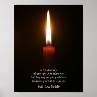 Póster "Let Your Light Shine" Candle Poster