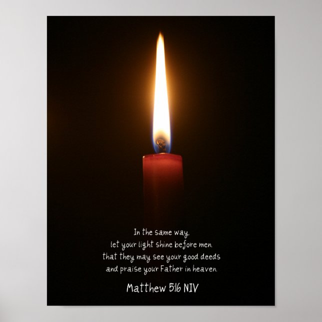 Póster "Let Your Light Shine" Candle Poster (Frente)