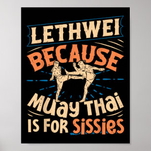 Póster Lethwei entrenando a Myanmar combatiendo el boxeo 