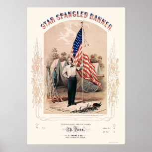 Póster Letografía de la pancarta de Star Spangled por P.S
