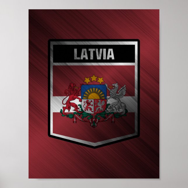 Póster Letonia (Frente)