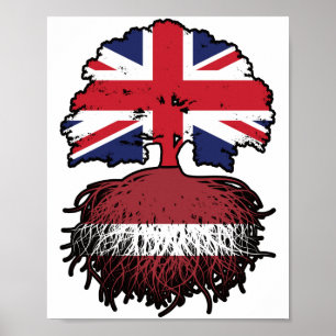 Póster Letonia Letonia Letonia Reino Unido Reino Unido Re