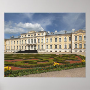 Póster Letonia, Letonia Meridional, Región de Zemgale,