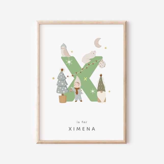 Póster Letra alfabética personalizada de guardería corta  (Subido por el creador)