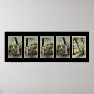 Póster Letra ALLAN Alphabet Name Art