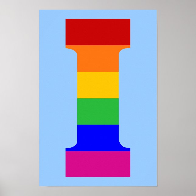 Póster Letra arco iris I (Frente)