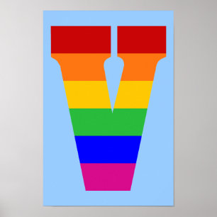 Póster Letra arco iris V