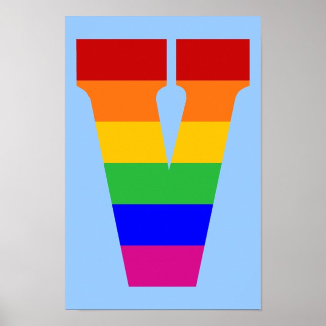 Póster Letra arco iris V (Frente)