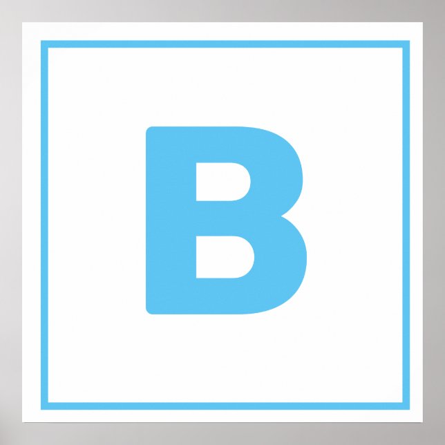 Póster Letra azul B (Frente)