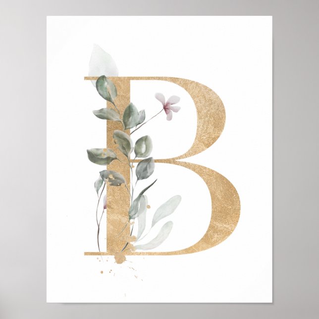 Póster Letra B Poster monograma (Frente)
