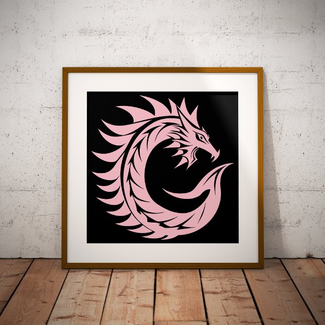 Póster Letra C de estilo dragón, alfabeto de dragón, mono (Subido por el creador)
