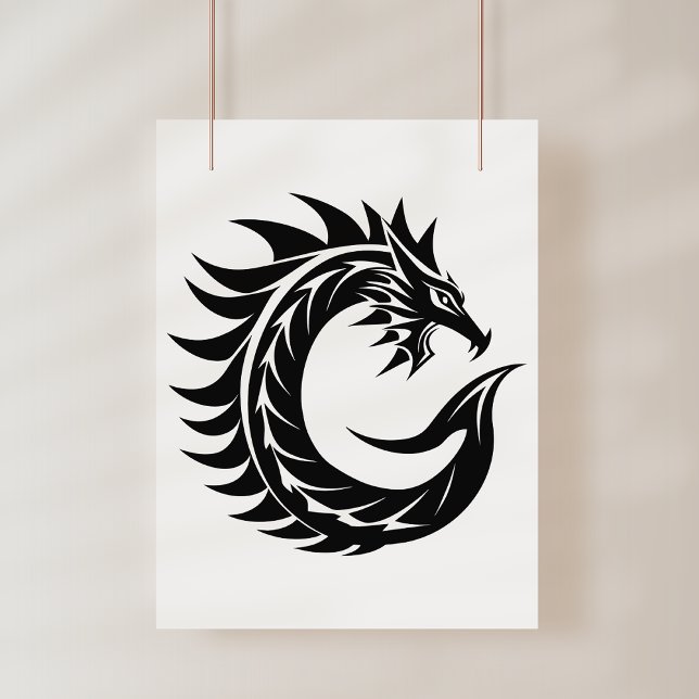 Póster Letra C de estilo dragón, alfabeto de dragón, mono (Subido por el creador)