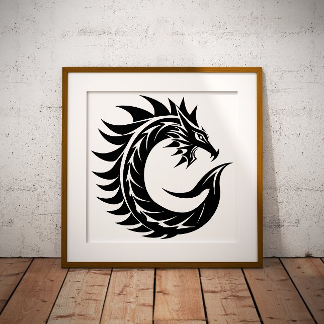 Póster Letra C de estilo dragón, alfabeto de dragón, mono (Subido por el creador)