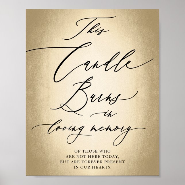 Póster Letra Caligráfica de Letrero de Boda En Amado Recu (Frente)