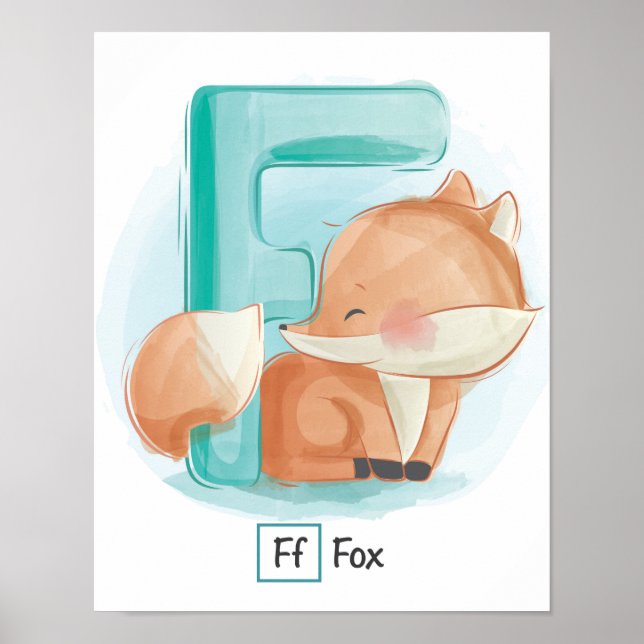 Póster Letra caprichosa minúscula de Poster Fox (Frente)