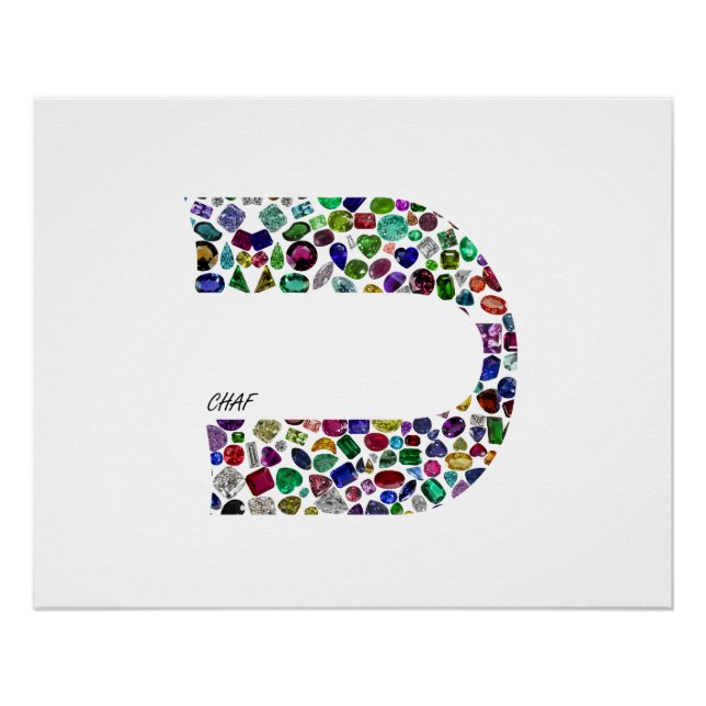 Póster Letra 'CHAF' (Anverso)