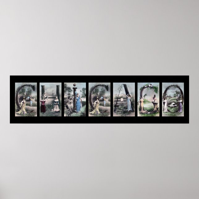 Póster Letra CHICAGO Alphabet Name Art (Frente)