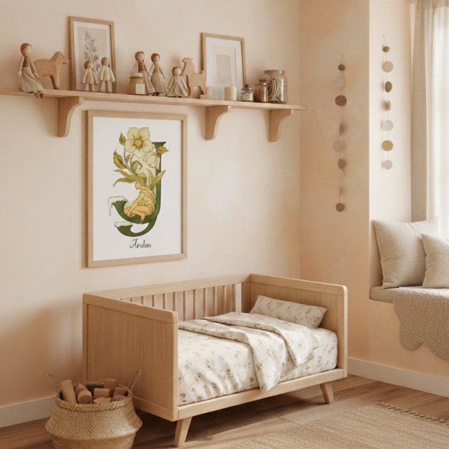 Póster Letra de alfabeto vintage personalizada Poster J (Subido por el creador)