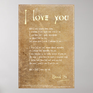 Póster Letra de amor