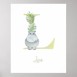 Póster Letra de color agua L