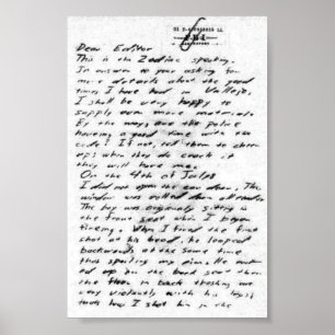 Póster Letra de Jack the Ripper