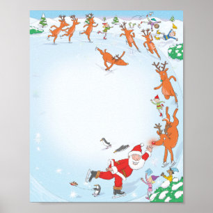 Póster Letra de Santa (espacio en blanco para que usted