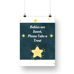 Póster Letra de Twinkle Twinkle para Baby Shower