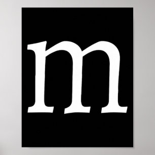 Póster Letra divertida m disfraces de Halloween