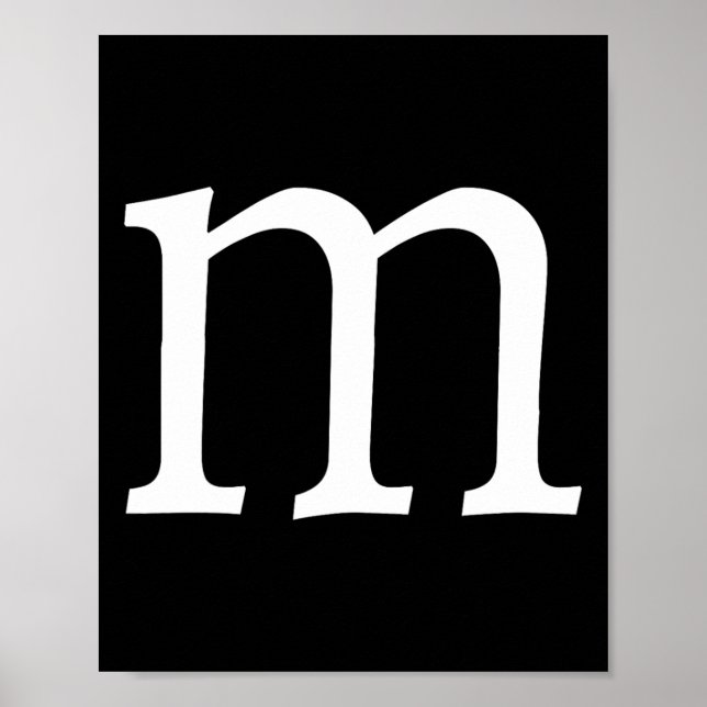 Póster Letra divertida m disfraces de Halloween (Frente)